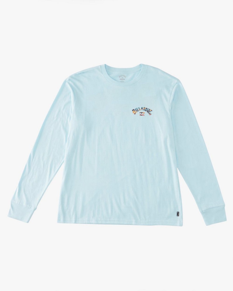 Coastal Blue Men's Billabong Arch Fill Long Sleeve T-Shirt | 172940EQK