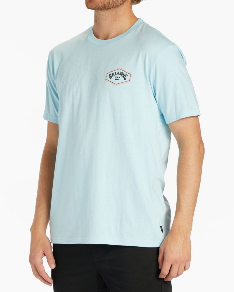 Coastal Blue Men's Billabong Exit Arch Short Sleeve T-Shirt | 068325HQP