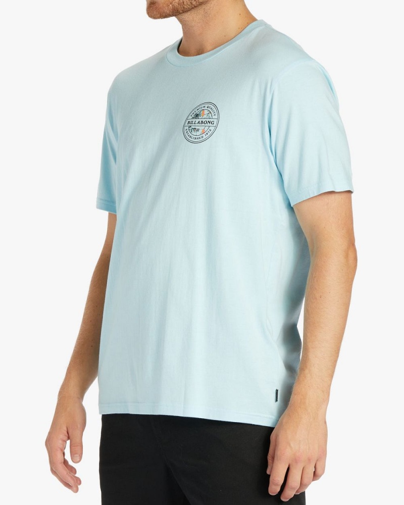 Coastal Blue Men's Billabong Rotor Short Sleeve T-Shirt | 549603PMR