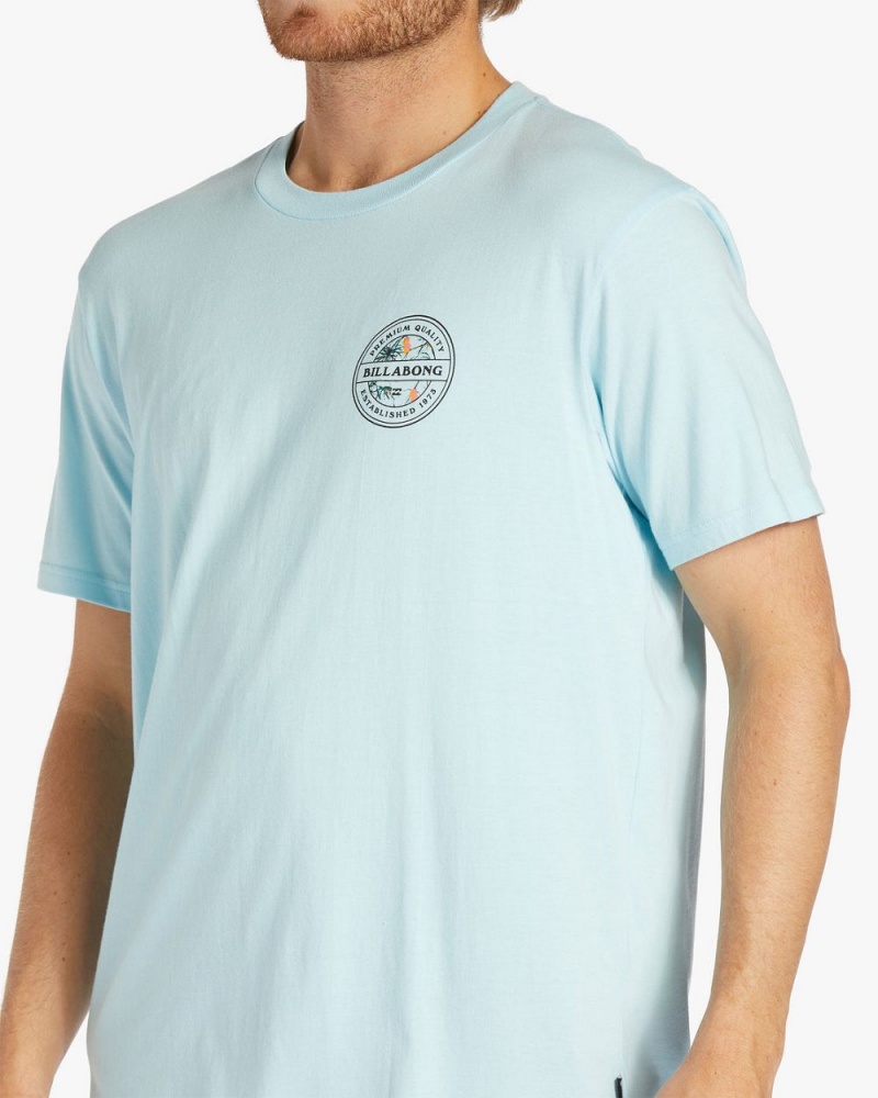 Coastal Blue Men's Billabong Rotor Short Sleeve T-Shirt | 549603PMR