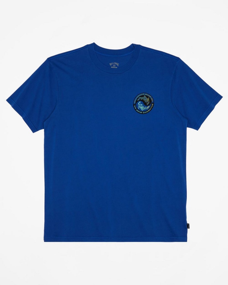 Cobalt Men's Billabong Connection Short Sleeve Wave Washed T-Shirt | 948130UXG