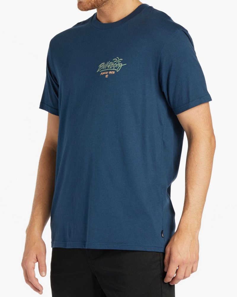 Dark Blue Men's Billabong Lounge Short Sleeve T-Shirt | 451296AUX