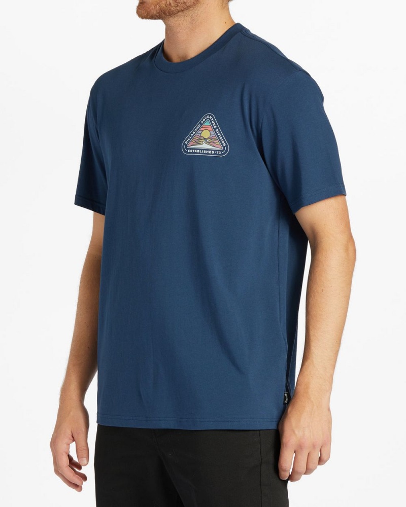 Dark Blue Men's Billabong Rockies Short Sleeve T-Shirt | 795243KXL