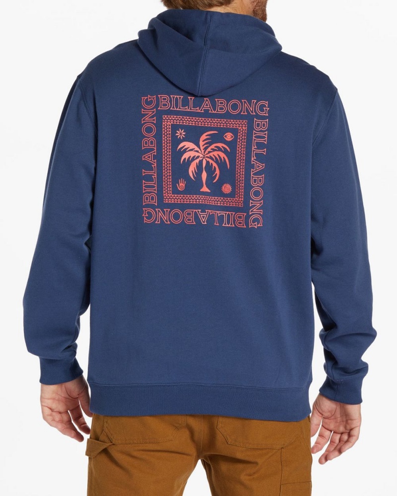 Dark Blue Men's Billabong Short Sands Pullover Sweatshirt | 489231RZU