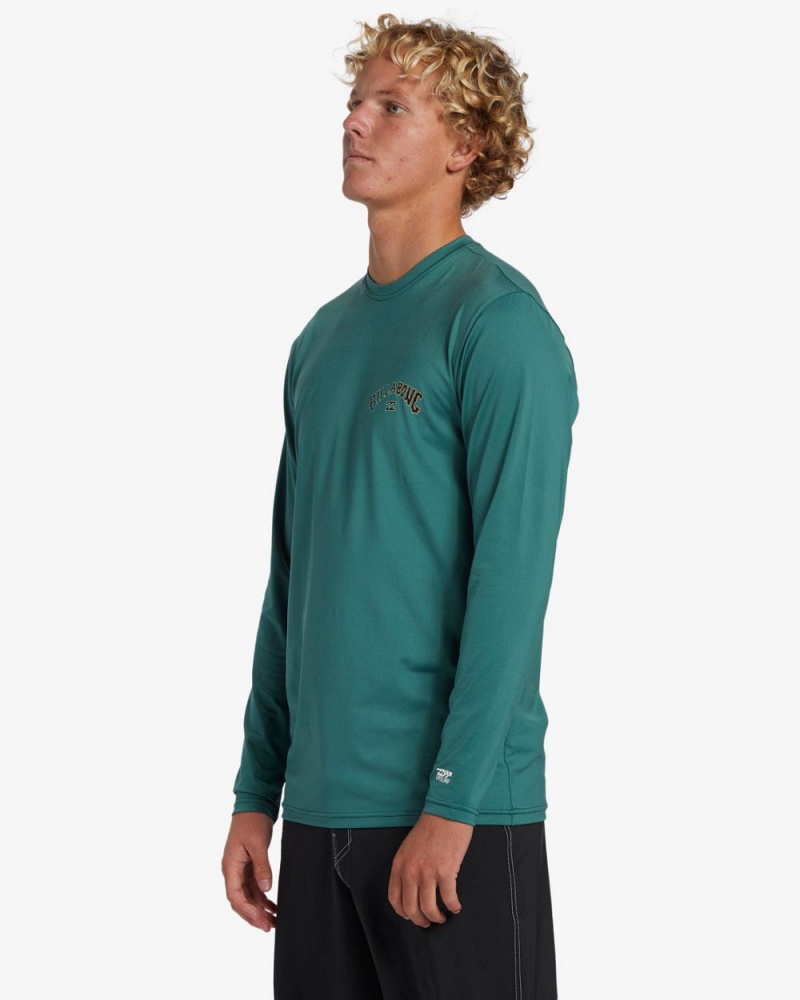 Dark Grey Men's Billabong Arch Fill Loose Fit Long Sleeve Surf T-Shirt | 476059LEM