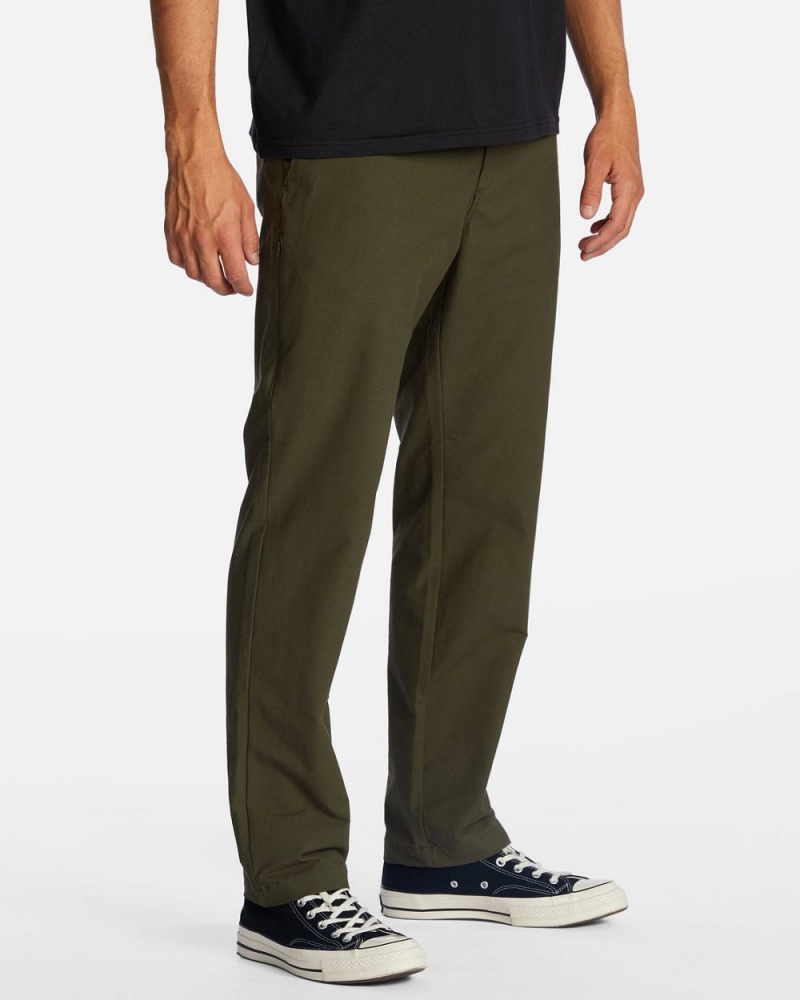 Dark Olive Men's Billabong A/Div Surftrek Plus Organic Elastic Waist Pants | 167294EHB