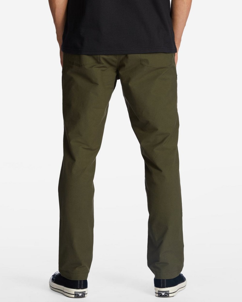 Dark Olive Men's Billabong A/Div Surftrek Plus Organic Elastic Waist Pants | 167294EHB