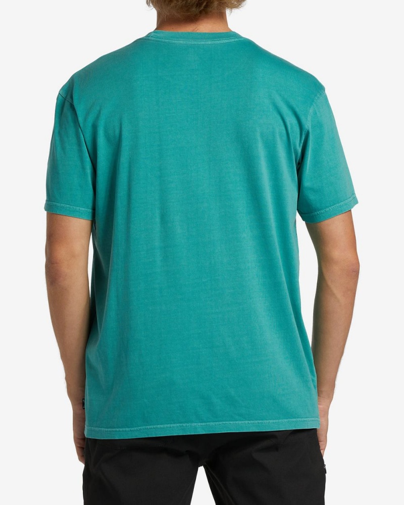 Deep Teal Men's Billabong Diamond Wave Og Short Sleeve Wave Washed T-Shirt | 683429CWH