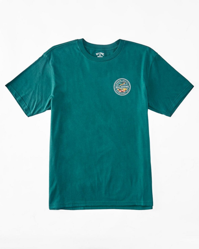 Deep Teal Men's Billabong Rotor T-Shirt | 423186KLN