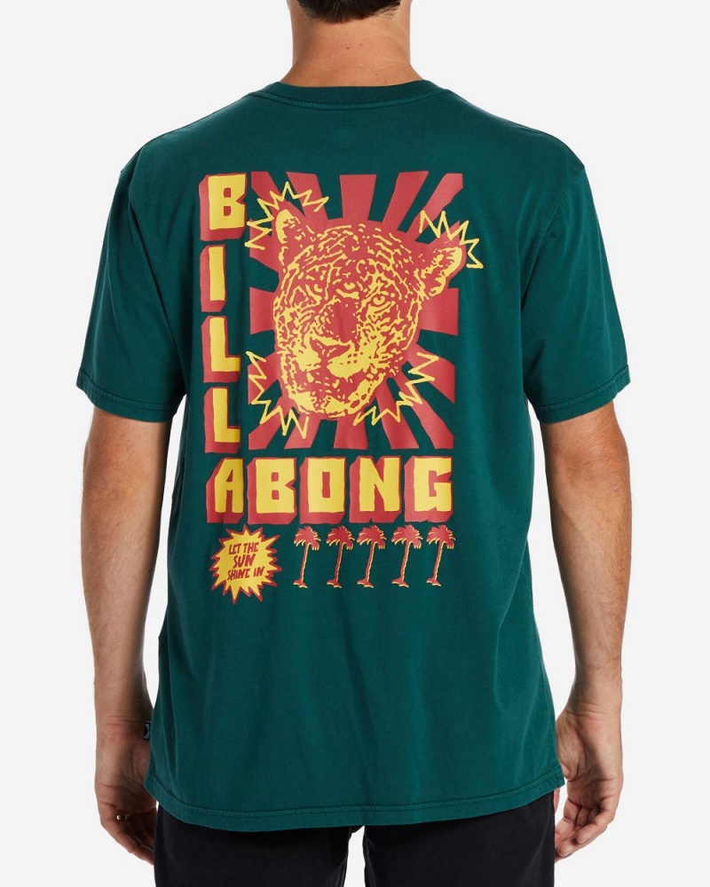 Deep Teal Men's Billabong Third Eye T-Shirt | 713682SWI