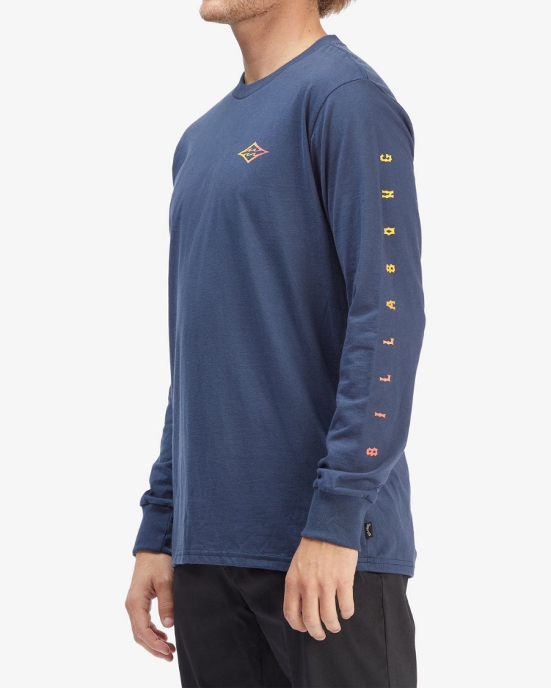 Denim Men's Billabong Unity Long Sleeve T-Shirt | 872103RPZ