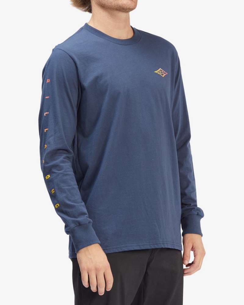 Denim Men's Billabong Unity Long Sleeve T-Shirt | 872103RPZ