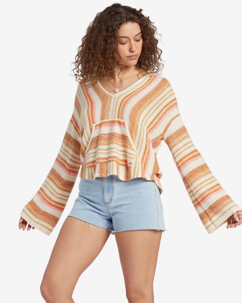 Dried Mango Women's Billabong Baja Beach Hooded Sweater | 540791EDR