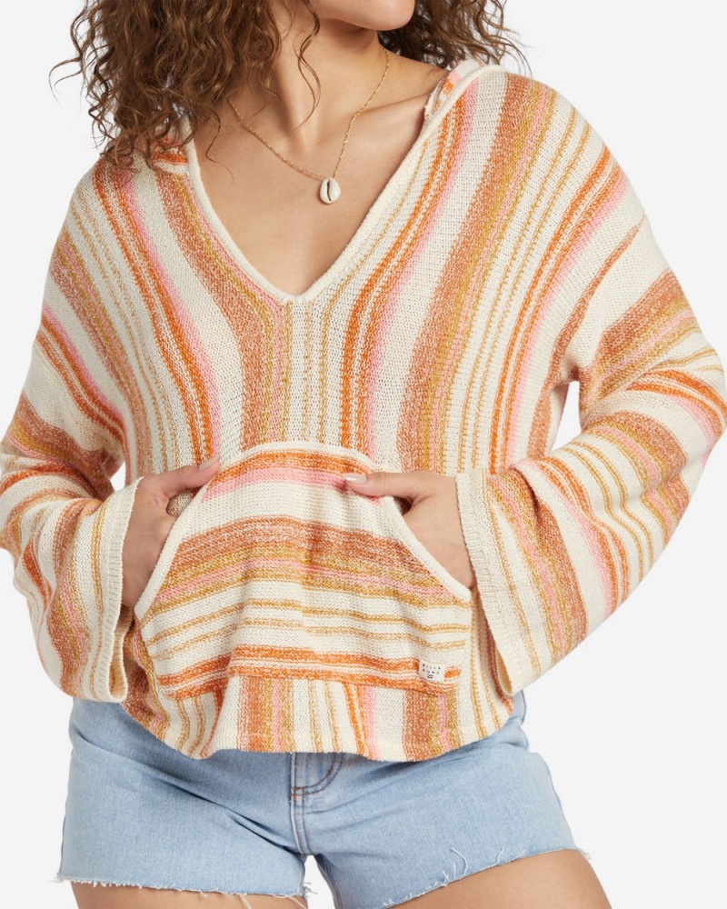 Dried Mango Women's Billabong Baja Beach Hooded Sweater | 540791EDR