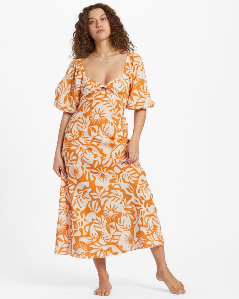 Dried Mango Women's Billabong Paradise Cove 2 Dress | 512794HEZ