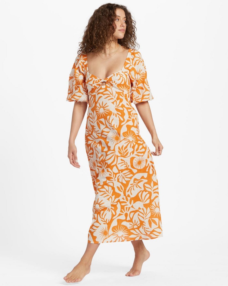 Dried Mango Women's Billabong Paradise Cove 2 Dress | 512794HEZ