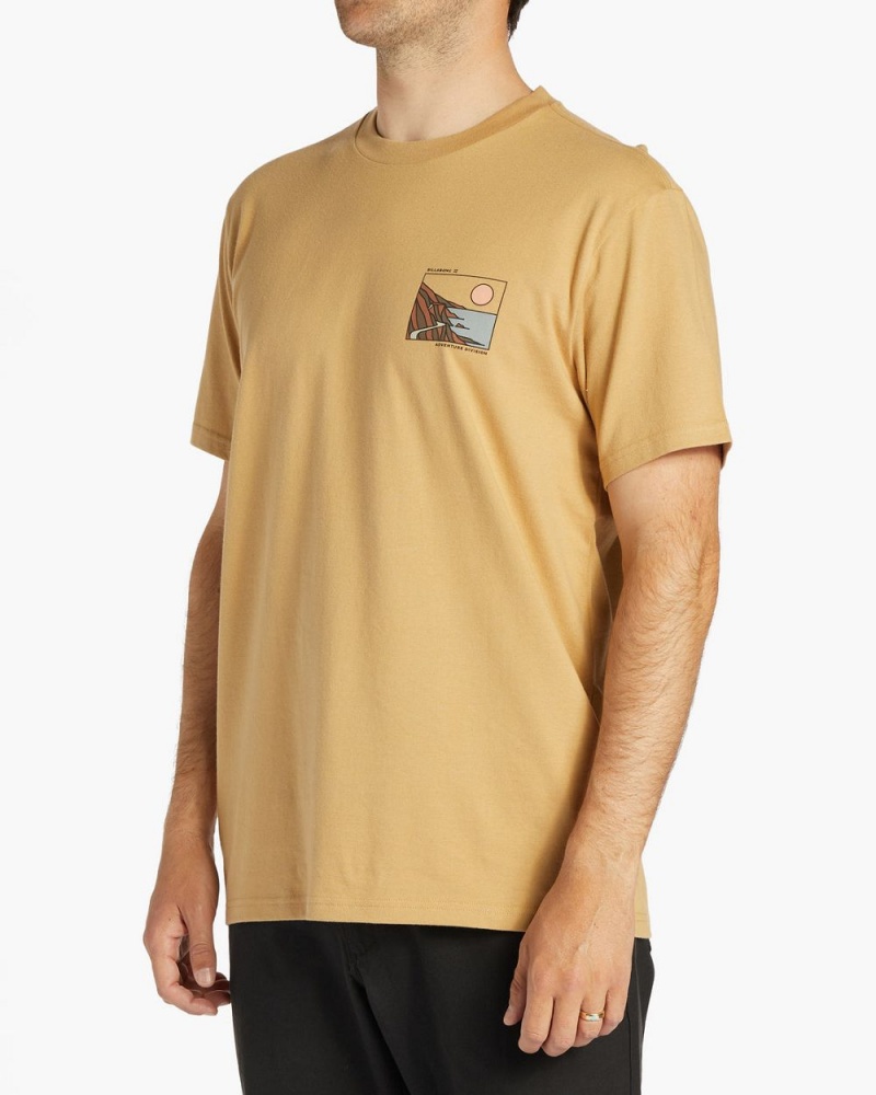 Dusty Gold Men's Billabong Gateway Short Sleeve T-Shirt | 680375NOG