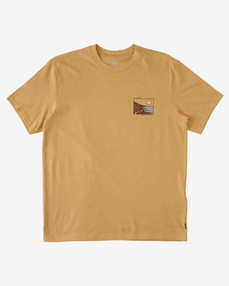 Dusty Gold Men's Billabong Gateway Short Sleeve T-Shirt | 680375NOG