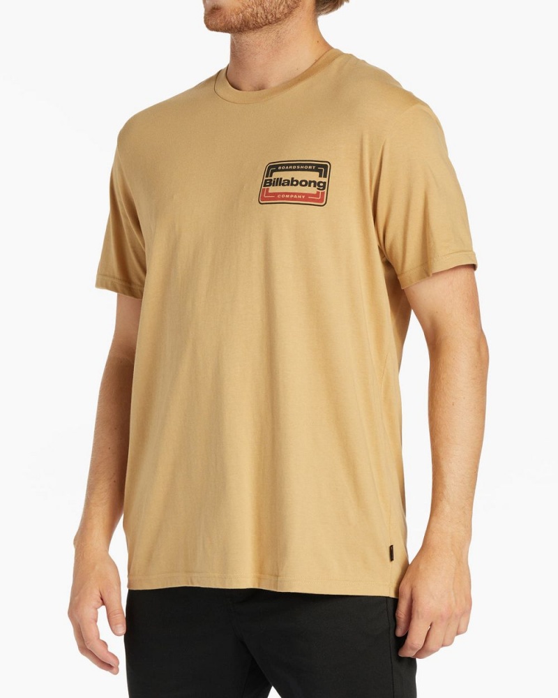 Dusty Gold Men's Billabong Walled Short Sleeve T-Shirt | 745628XTS