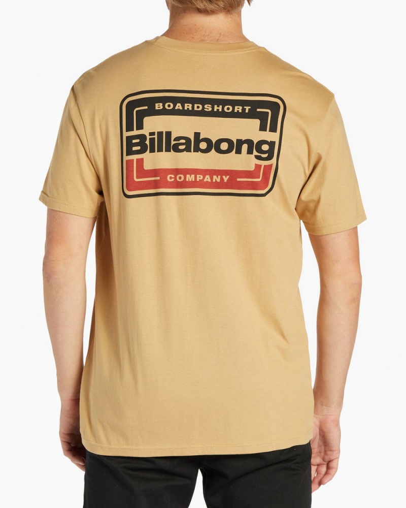 Dusty Gold Men's Billabong Walled Short Sleeve T-Shirt | 745628XTS