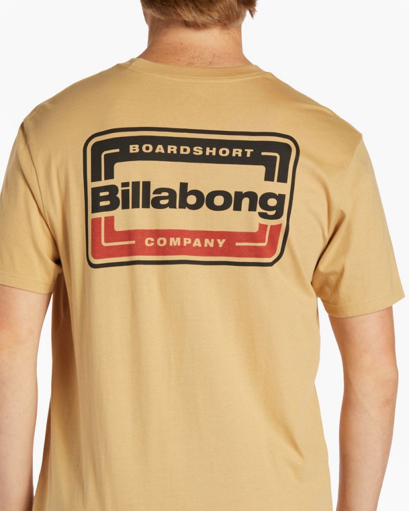 Dusty Gold Men's Billabong Walled Short Sleeve T-Shirt | 745628XTS