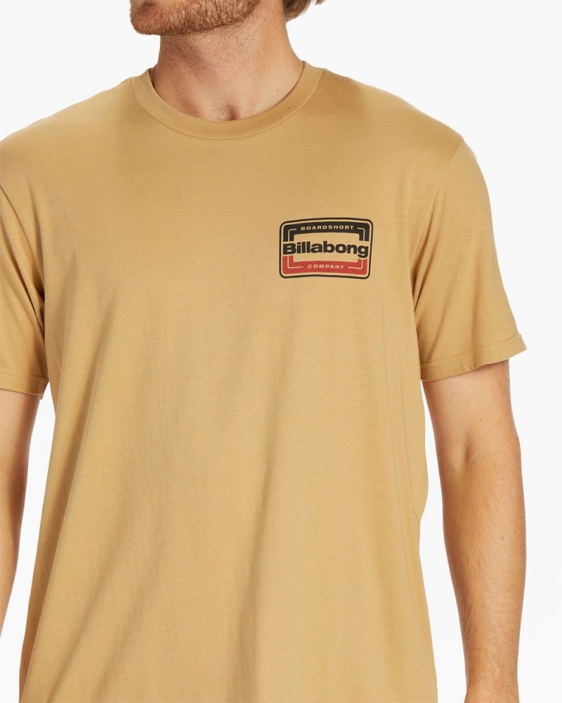 Dusty Gold Men's Billabong Walled Short Sleeve T-Shirt | 745628XTS