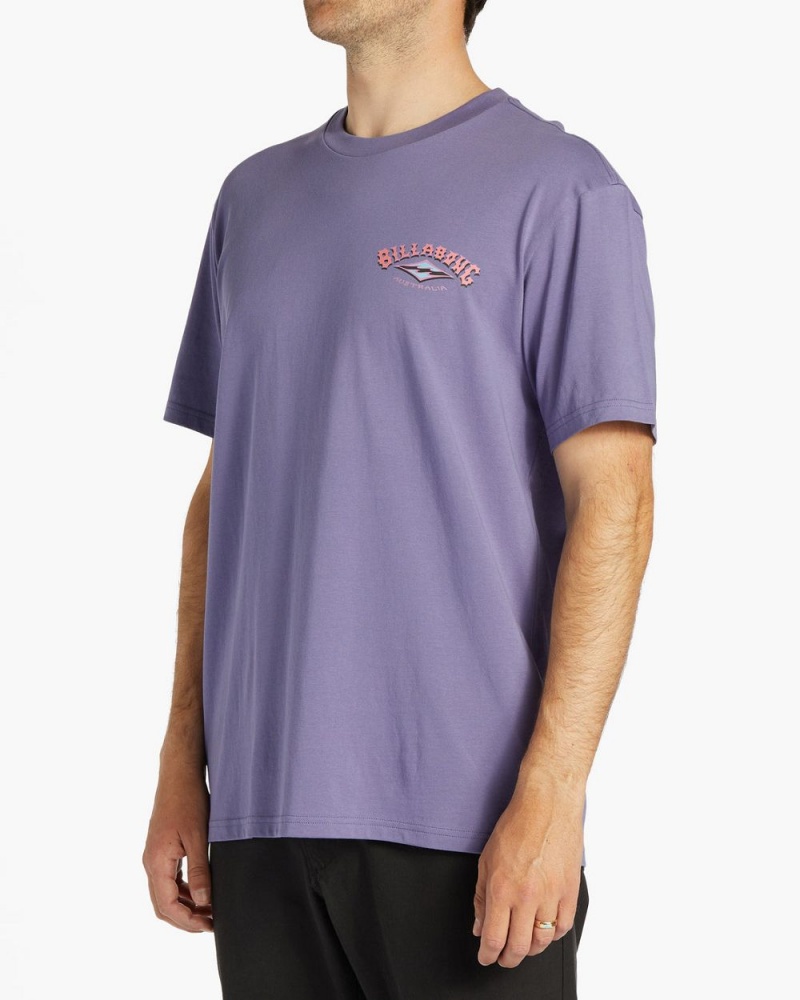 Dusty Grape Men's Billabong A/Div Arch Short Sleeve T-Shirt | 271469XKW