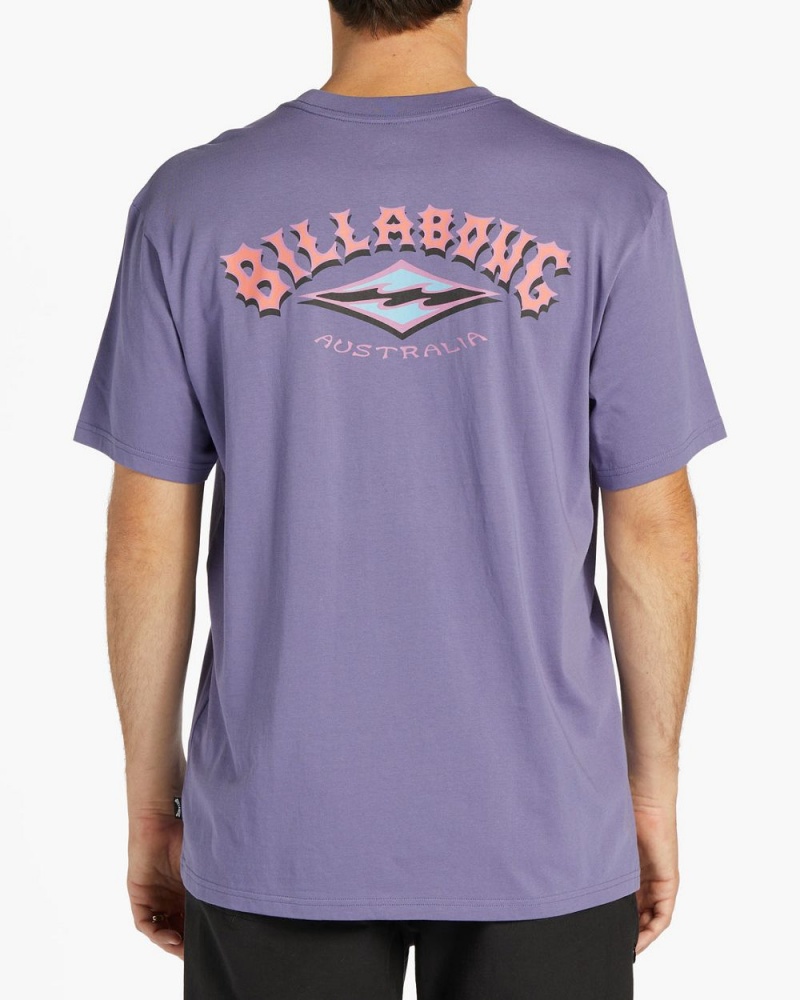 Dusty Grape Men's Billabong A/Div Arch Short Sleeve T-Shirt | 271469XKW