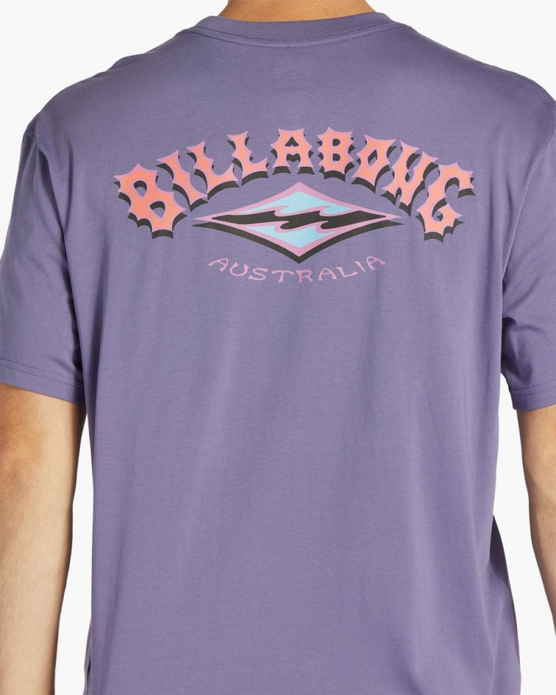 Dusty Grape Men's Billabong A/Div Arch Short Sleeve T-Shirt | 271469XKW