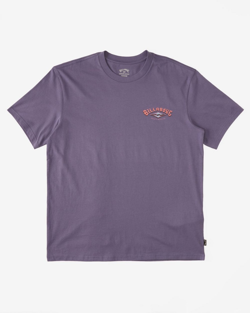 Dusty Grape Men's Billabong A/Div Arch Short Sleeve T-Shirt | 271469XKW