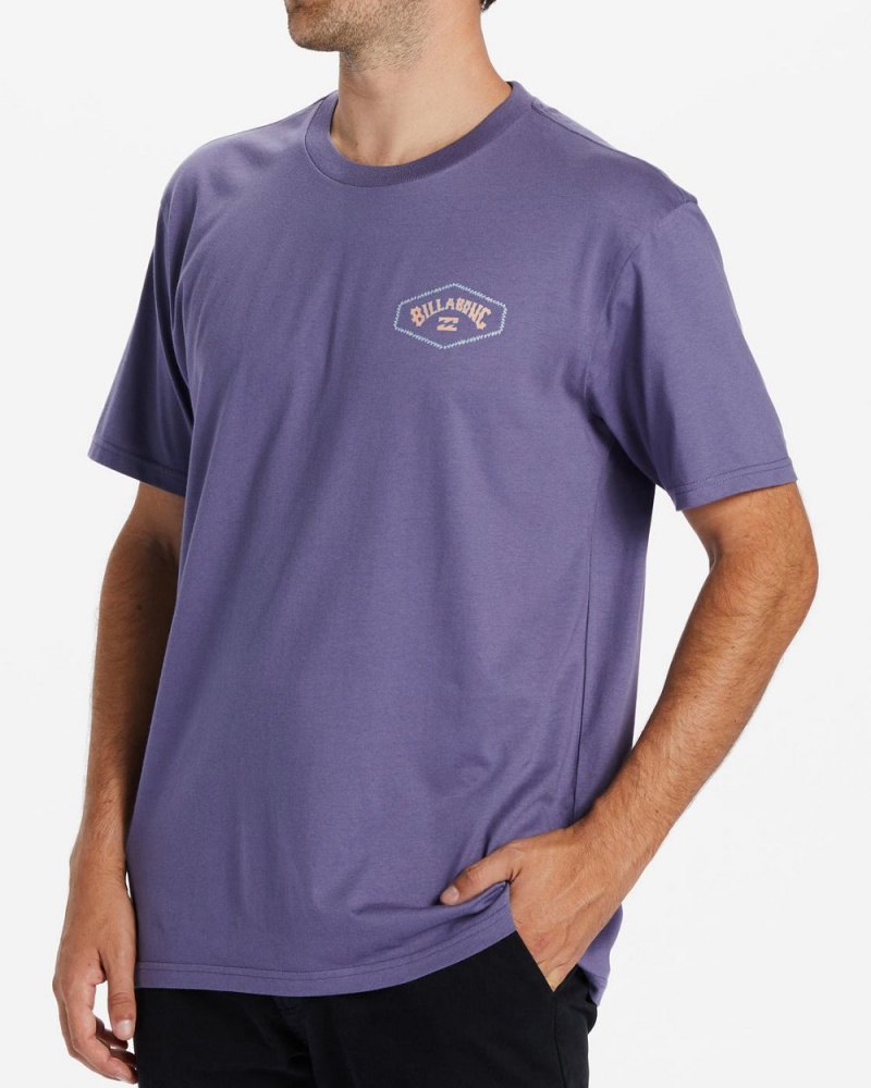 Dusty Grape Men's Billabong Exit Arch T-Shirt | 805942BVQ