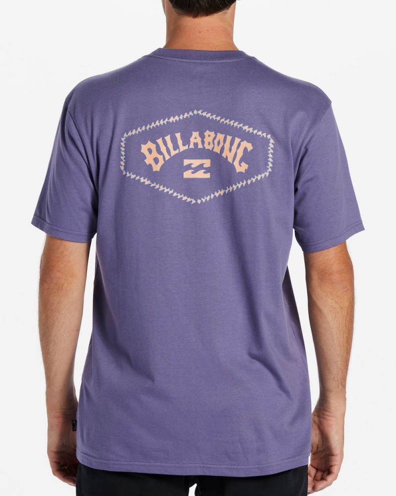 Dusty Grape Men's Billabong Exit Arch T-Shirt | 805942BVQ