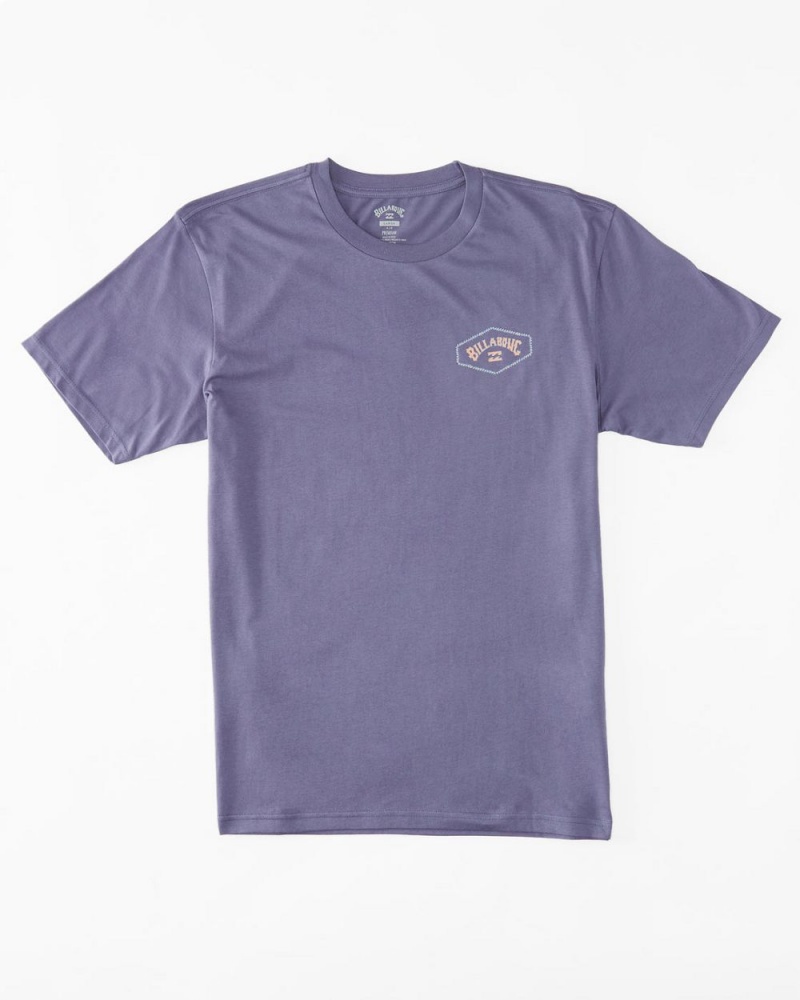 Dusty Grape Men's Billabong Exit Arch T-Shirt | 805942BVQ