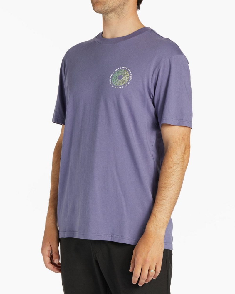 Dusty Grape Men's Billabong Heat Short Sleeve T-Shirt | 517928LCS