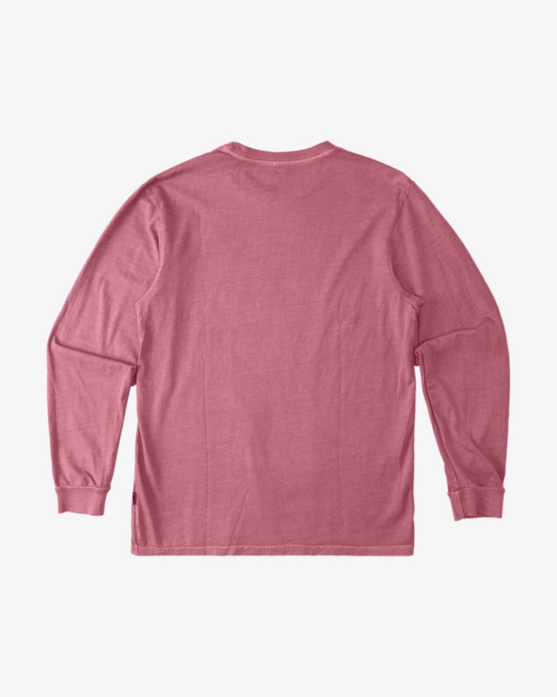 Faded Rose Men's Billabong Essential Wave Washed Long Sleeve T-Shirt | 319284DFH