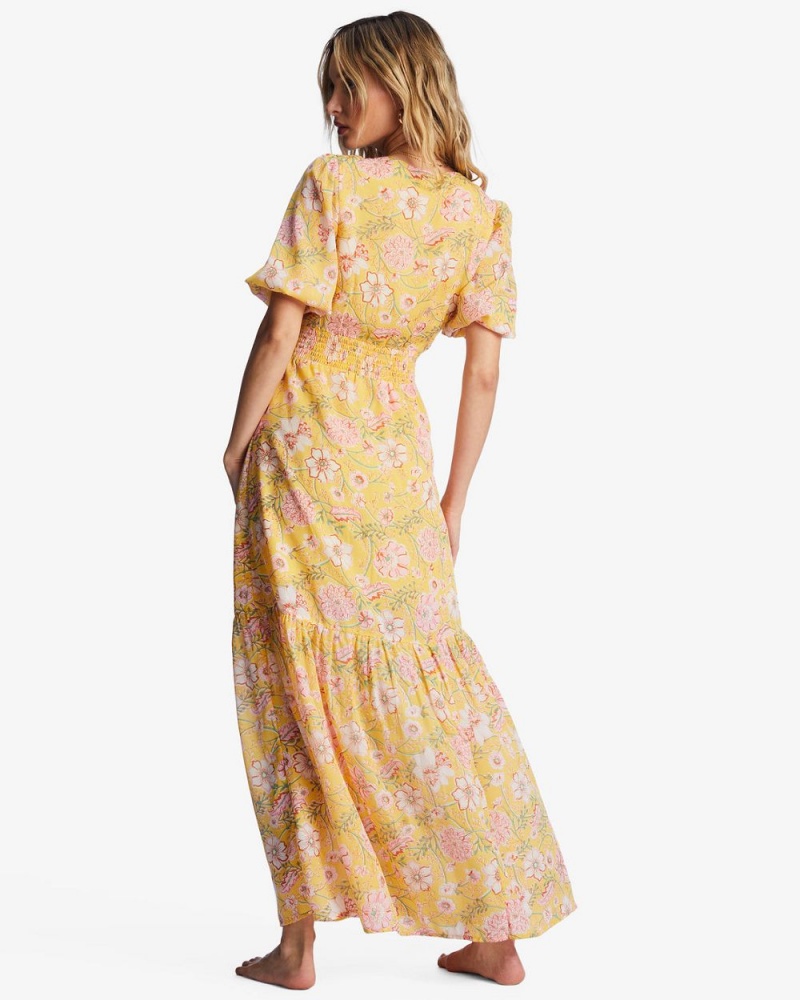 Golden Peach Women's Billabong Spellbound Maxi Dress | 320198CFE