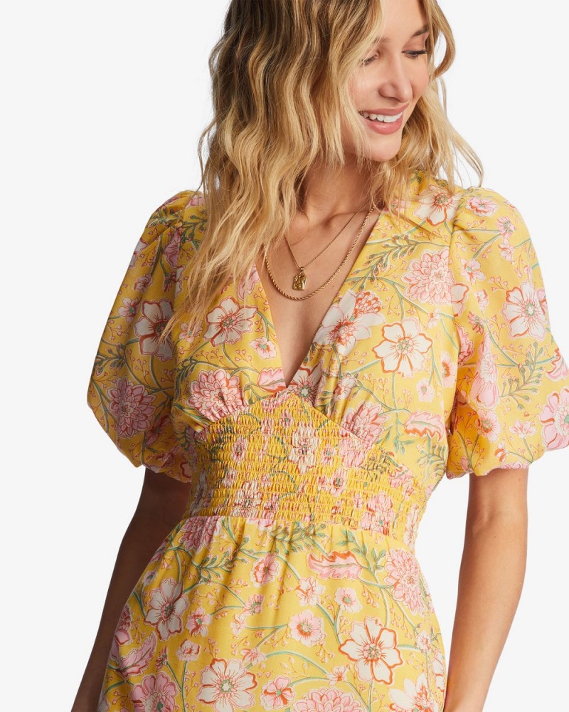 Golden Peach Women's Billabong Spellbound Maxi Dress | 320198CFE