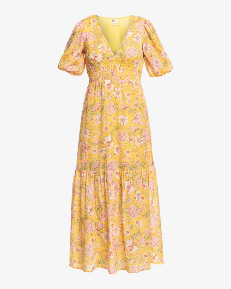 Golden Peach Women's Billabong Spellbound Maxi Dress | 320198CFE