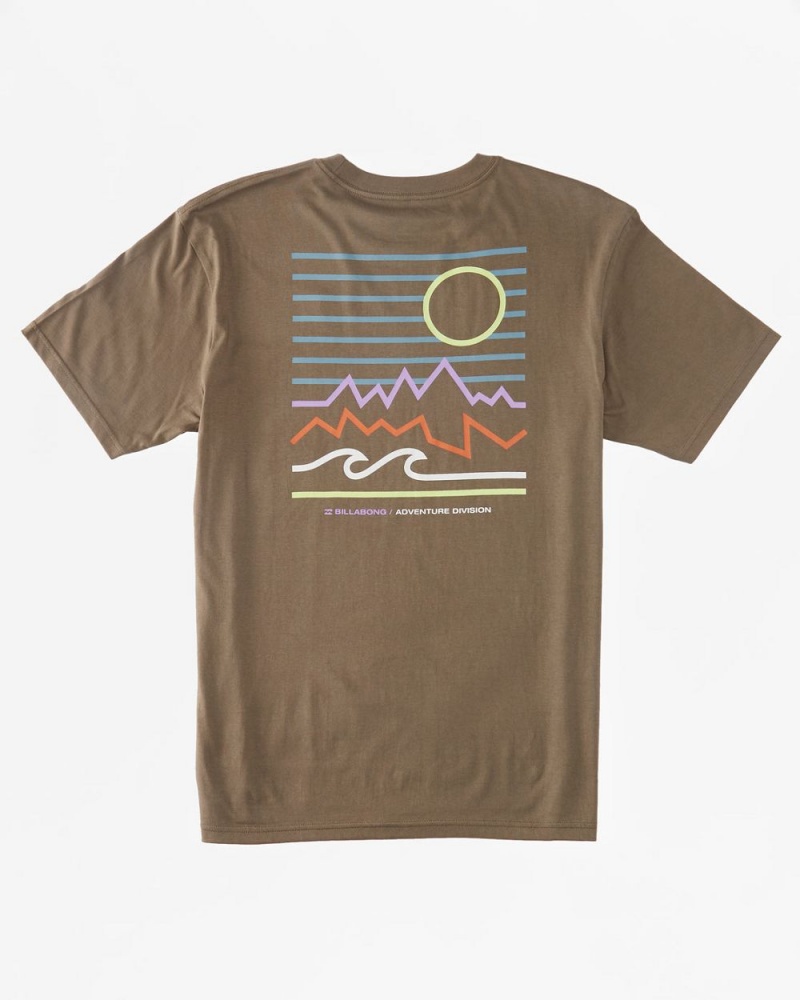 Green Men's Billabong Peak T-Shirt | 903182EST