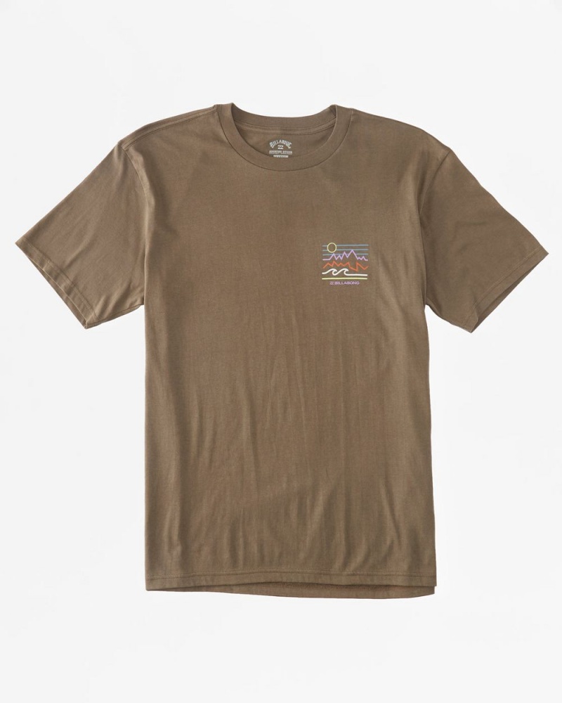 Green Men's Billabong Peak T-Shirt | 903182EST