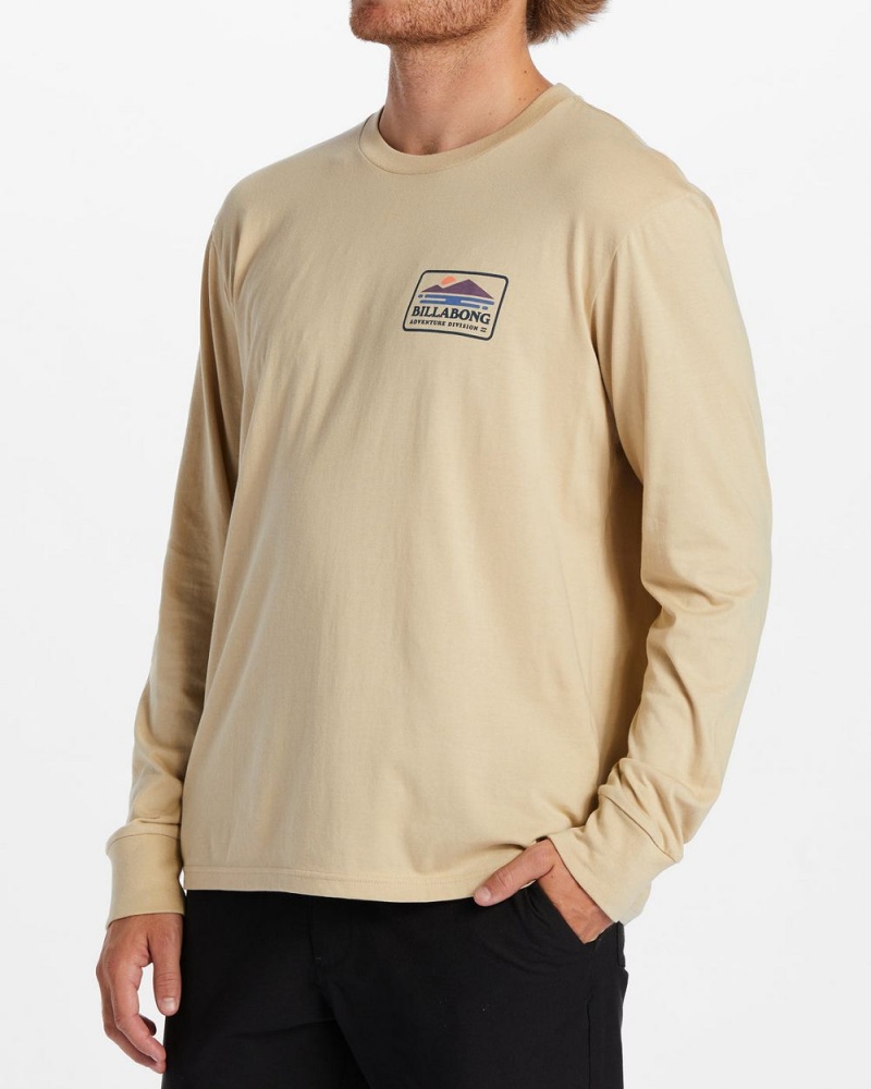 Green Men's Billabong Range Long Sleeve T-Shirt | 560834GIZ