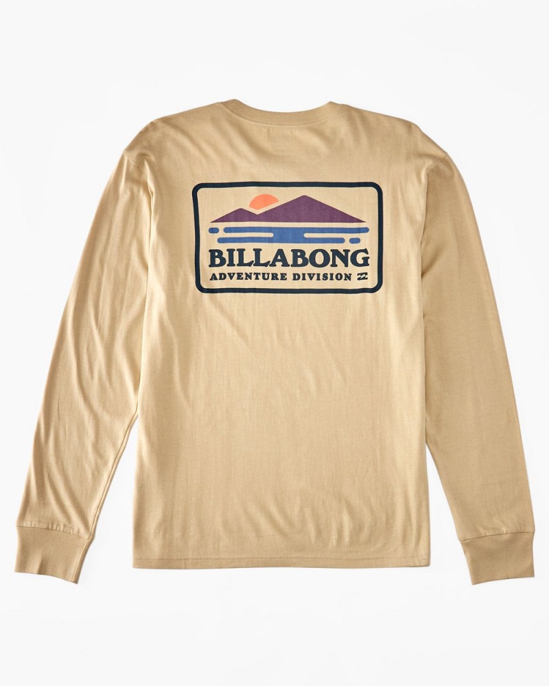 Green Men's Billabong Range Long Sleeve T-Shirt | 560834GIZ