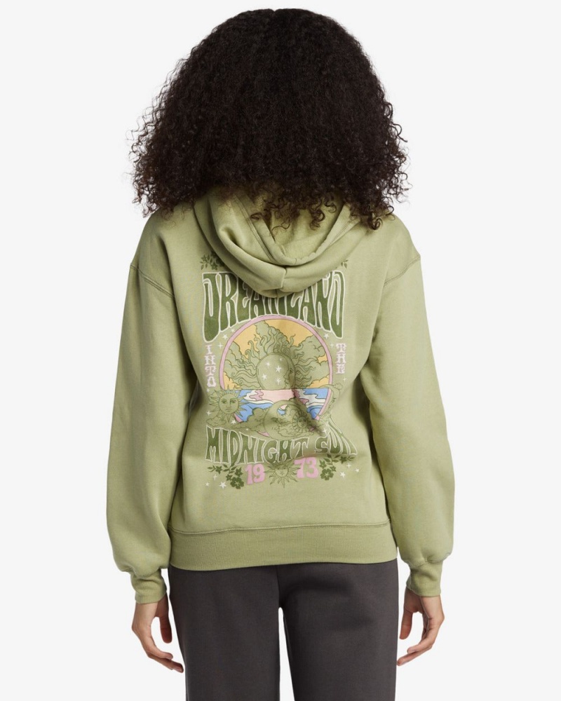 Green Women's Billabong Dreamland Sweatshirt | 190653GWV