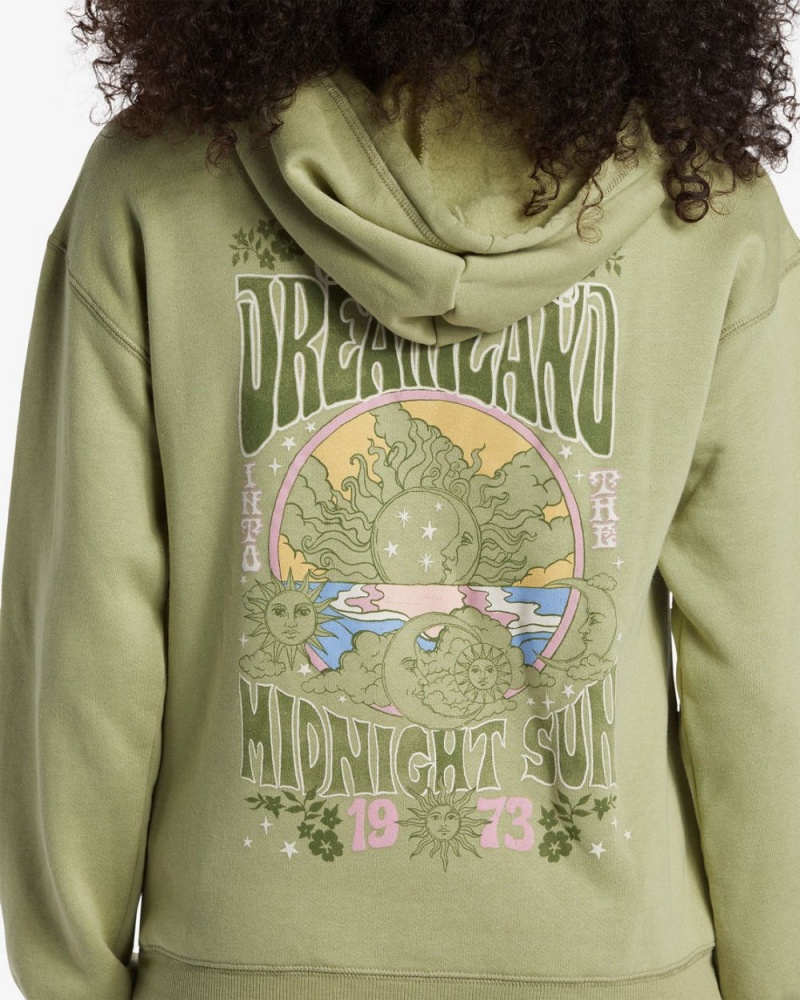 Green Women's Billabong Dreamland Sweatshirt | 190653GWV