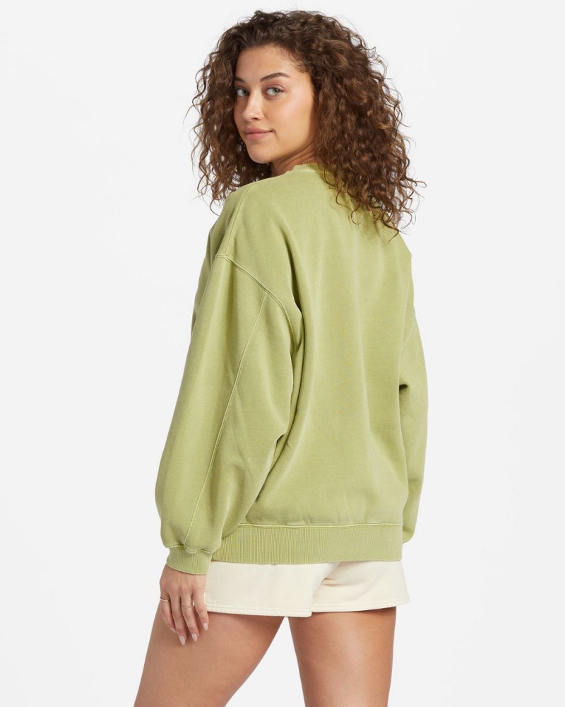 Green Women's Billabong Kendal Crew Neck Sweatshirt | 612835KTB