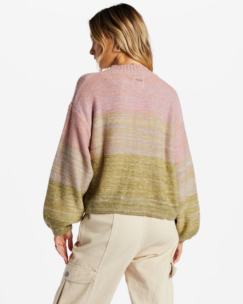 Green Women's Billabong On Hue Sweater | 364815EPX