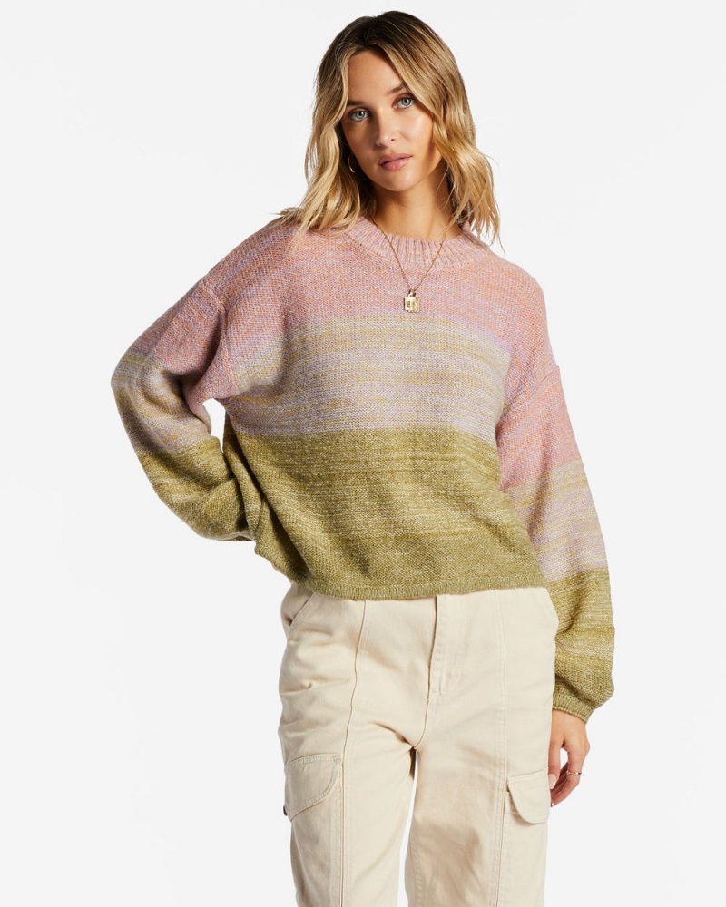 Green Women\'s Billabong On Hue Sweater | 364815EPX