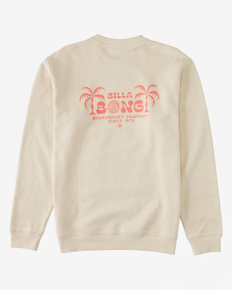 Grey Men's Billabong Short Sands Crew Sweatshirt | 826451EKV