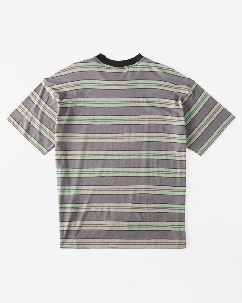 Grey Violet Men's Billabong Baxter Crew Knit T-Shirt | 629301BXW