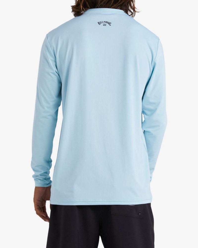 Light Blue Men's Billabong All Day Wave Loose Fit Long Sleeve Surf T-Shirt | 684032XHI